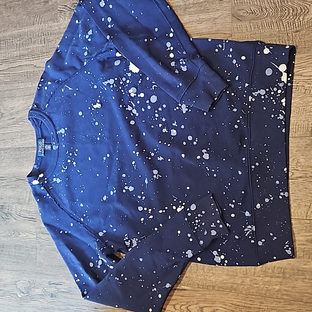 Polo by Ralph Lauren Navy Blue Splatter Sweatshirt